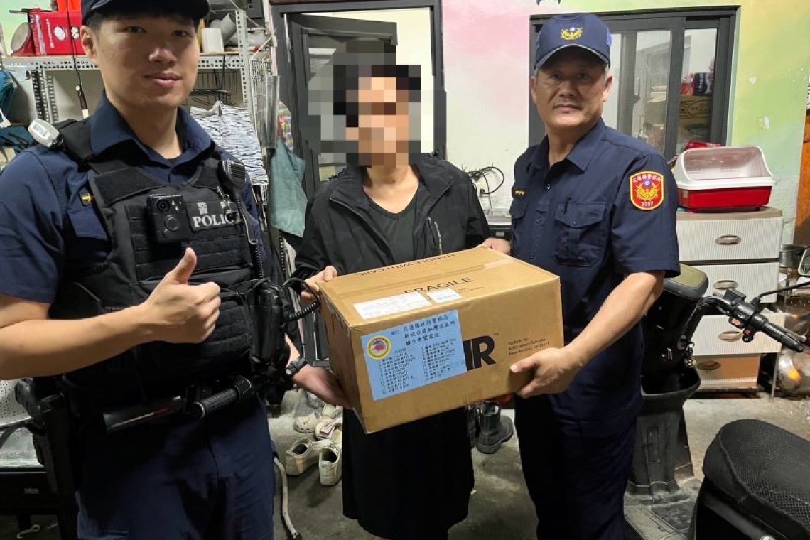 新城警轉介社團法人臺灣普伽藍慈善功德會物資／慰問弱勢民眾
