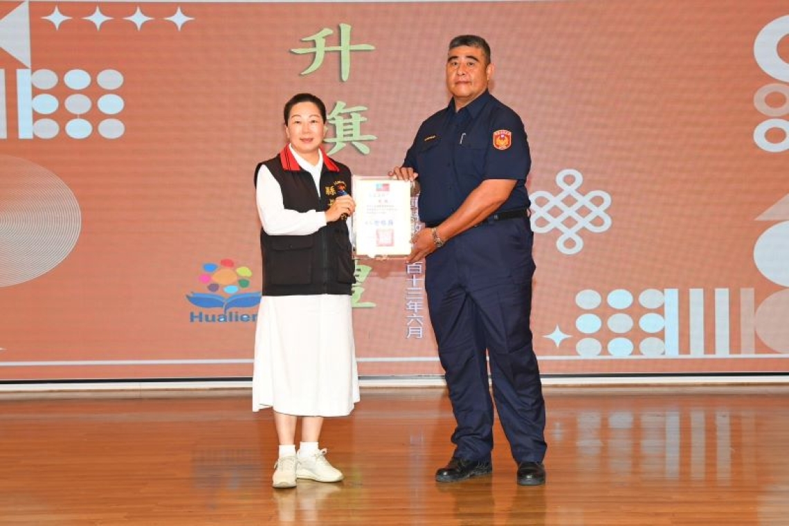 吉安警所長王逸仙強震冒險救災／獲花蓮縣府表揚及肯定