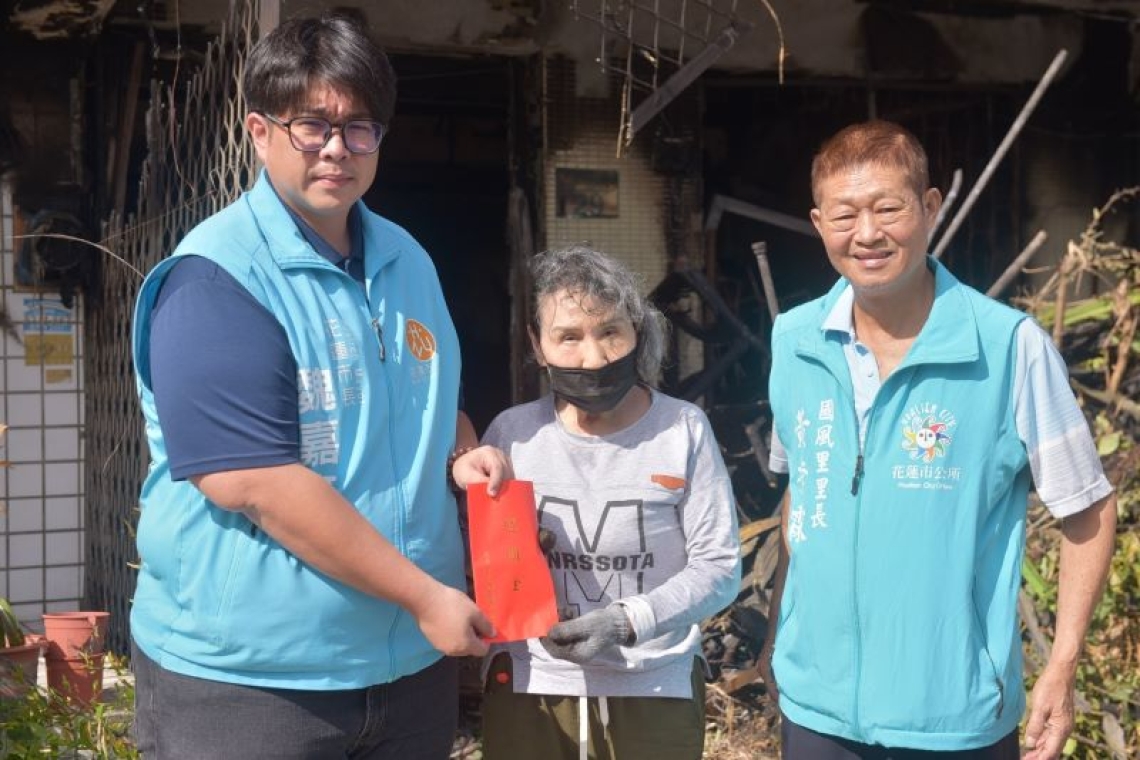 花蓮市林森路巷弄內民宅火警／魏嘉彥前往關心慰問