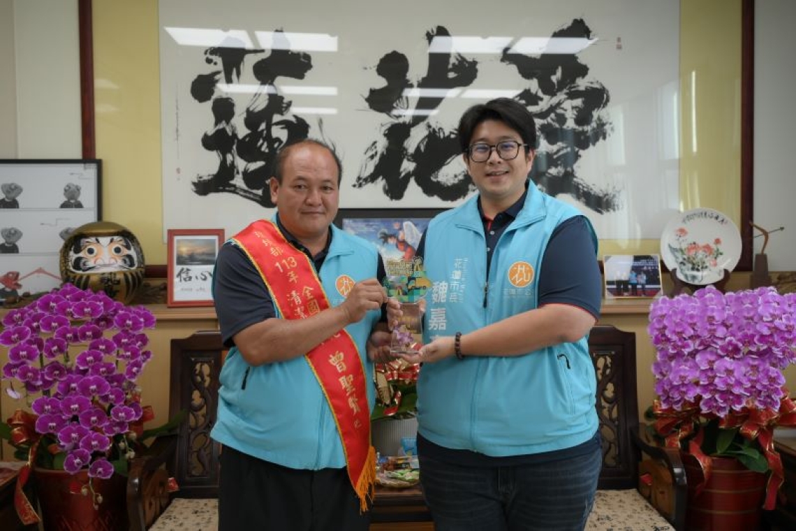 花蓮市清潔隊曾聖賢榮獲全國模範清潔隊員殊榮／魏嘉彥肯定卓越表現